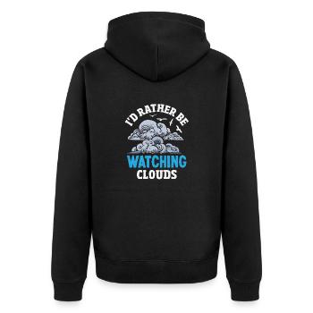 Météorologie amusante Passionnés de météo - Veste à capuche bio Premium Unisexe - noir - Dos - Nico (187cm)