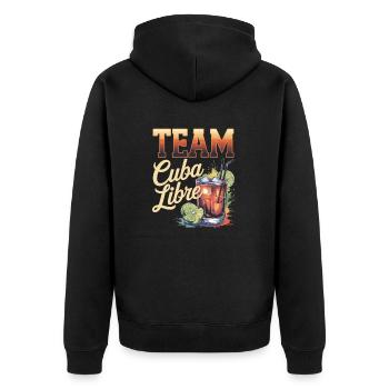 Cocktail Bartender Team Cuba Libre - Veste à capuche bio Premium Unisexe - noir - Dos - Nico (187cm)
