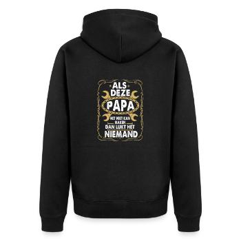 Meilleur cadeau papa Jeroen pour la fête des pères - Veste à capuche bio Premium Unisexe - noir - Dos - Nico (187cm)