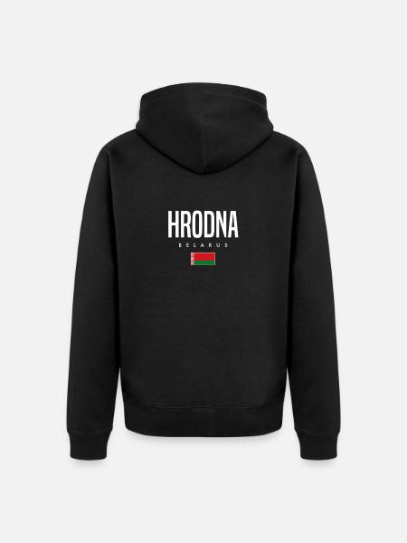 Hrodna, Belarus, Belarus - Unisex Premium Organic Zip Hoodie - black