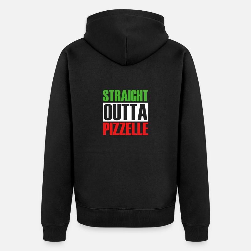 Biscuit gaufré Pizzelle - Veste à capuche bio Premium Unisexe - noir