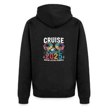 Souvenirs de Cruise Squad 2025 - Veste à capuche bio Premium Unisexe - noir - Dos - Nico (187cm)