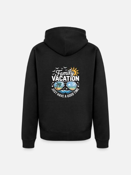 Funny Family Holiday Saying - Unisex Premium Organic Zip Hoodie - black