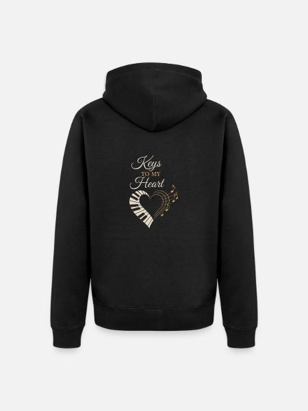 Klassischer Pianist Klavierleben Musikrezital - Unisex Premium Bio Zip Hoodie - Schwarz