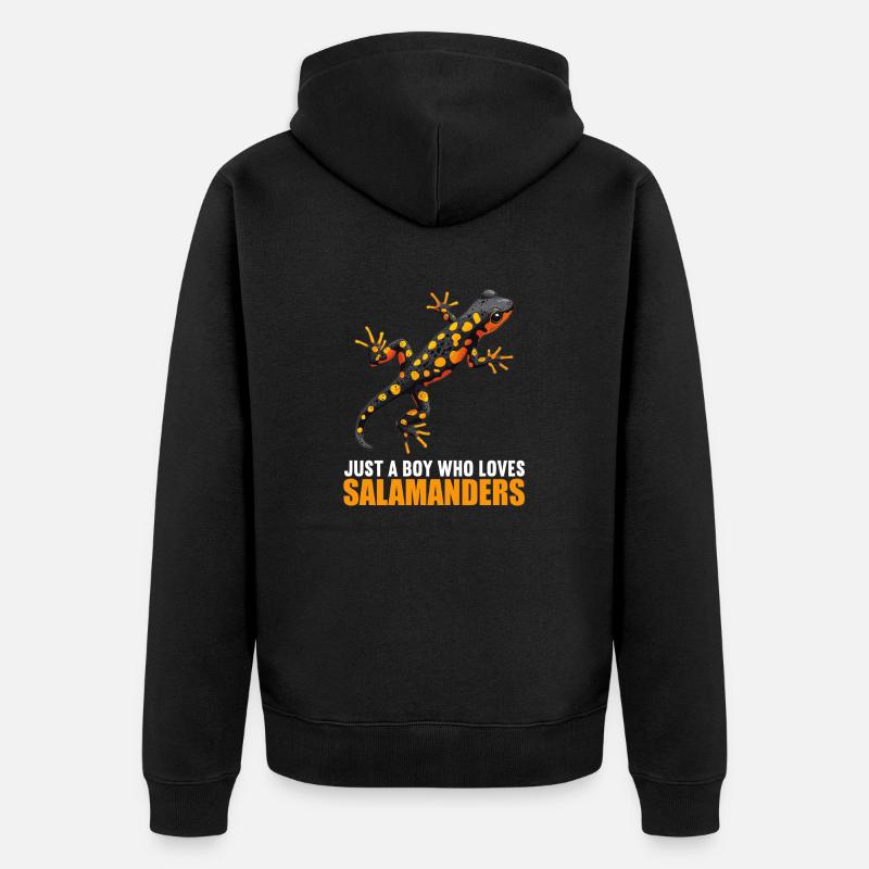 Salamanders Salamander - Unisex Premium Bio Zip Hoodie - Schwarz