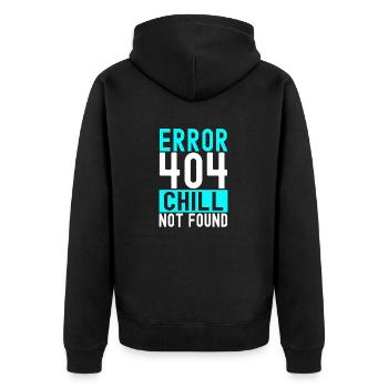 Anxiety disorder Anxiety disorder - Unisex Premium Organic Zip Hoodie - black - Back - Nico (187cm)
