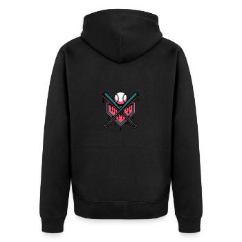 Baseball Batte de baseball - Veste à capuche bio Premium Unisexe - noir - Dos - Nico (187cm)
