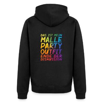 C’est ma tenue de fête Malle - Veste à capuche bio Premium Unisexe - noir - Dos - Nico (187cm)