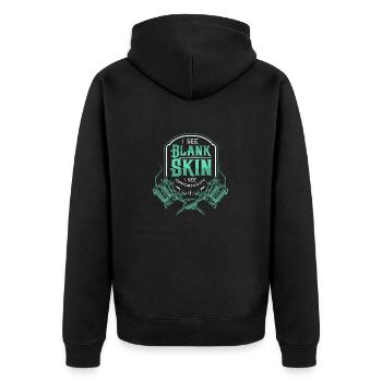 Tattoo Artist I See Blank Skin Tattoo Arts Lover - Unisex Premium Bio Zip Hoodie - Schwarz - Hinten - Nico (187cm)