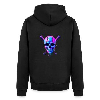 Baseball Skull Batte de Baseball - Veste à capuche bio Premium Unisexe - noir - Dos - Nico (187cm)