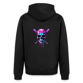 Baseball Skull Batte de Baseball - Veste à capuche bio Premium Unisexe - noir - Dos - Nico (187cm)