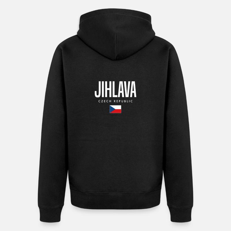 Jihlava, République tchèque - Veste à capuche bio Premium Unisexe - noir