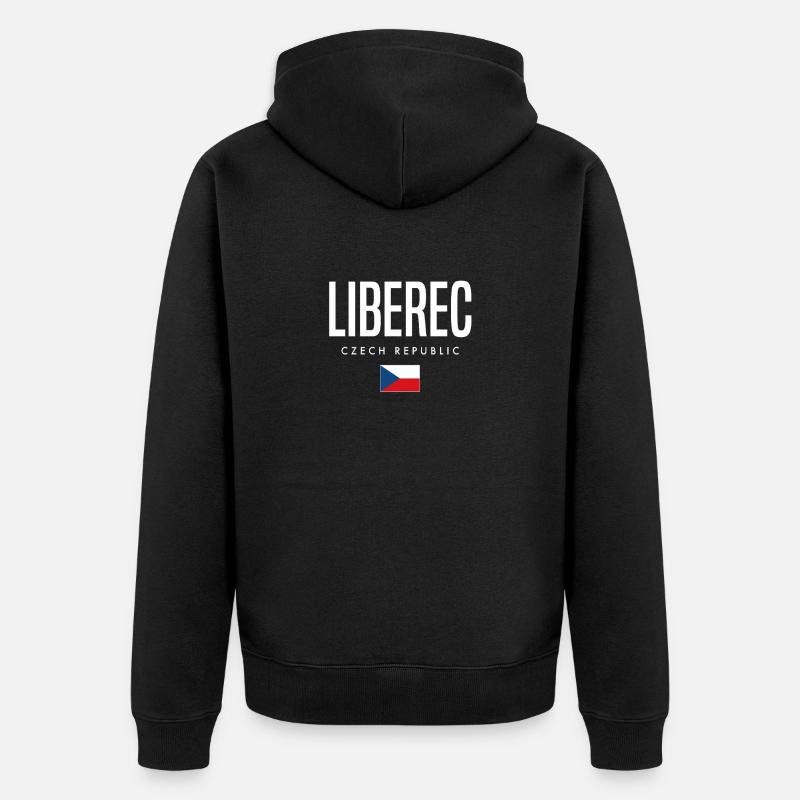 Liberec Tschechien - Unisex Premium Bio Zip Hoodie - Schwarz