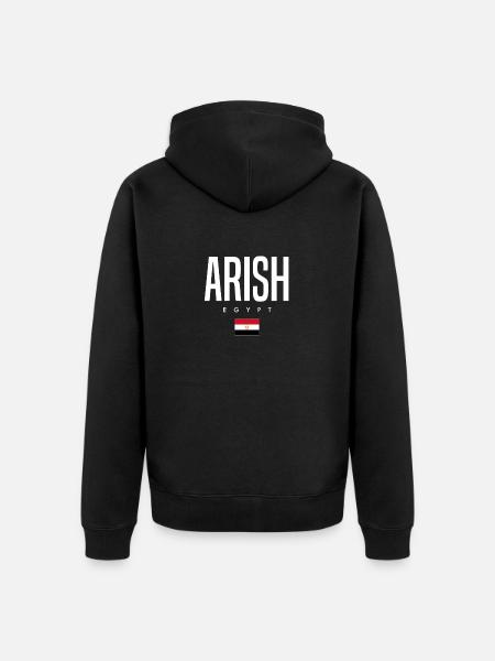 Arish Egypt - Unisex Premium Organic Zip Hoodie - black
