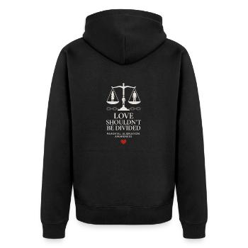 Awareness for parents of the decision - Unisex Premium Organic Zip Hoodie - black - Back - Nico (187cm)
