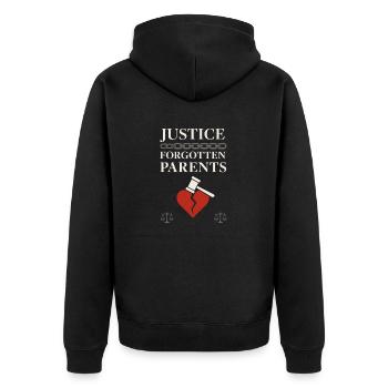 Awareness for parents of the decision - Unisex Premium Organic Zip Hoodie - black - Back - Nico (187cm)