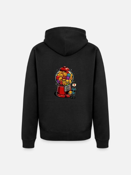 Funny Gumball Communication - Unisex Premium Organic Zip Hoodie - black