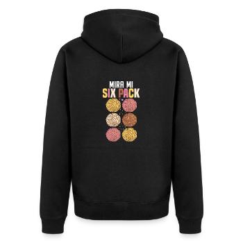 Mira Mi Six Pack Funny Conchas Mexicain Sweet Bun - Veste à capuche bio Premium Unisexe - noir - Dos - Nico (187cm)