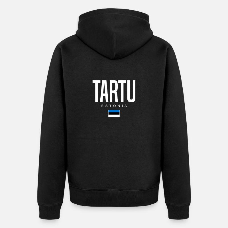 Tartu, Estonie - Veste à capuche bio Premium Unisexe - noir