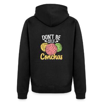 Don’t Be Self Conchas Drôle Mexicain Sweet Bun - Veste à capuche bio Premium Unisexe - noir - Dos - Nico (187cm)