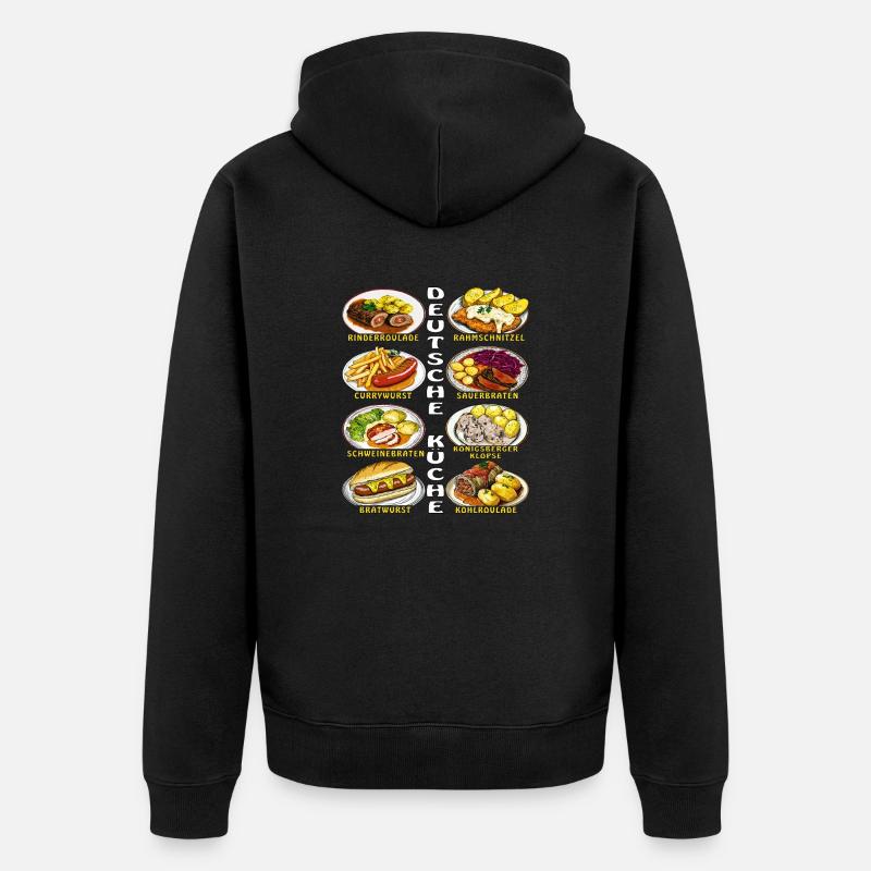 CUISINE ALLEMANDE - Veste à capuche bio Premium Unisexe - noir