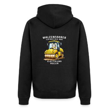 SMOOTHING AND ROLLING ROLLER OPERATORS - Unisex Premium Organic Zip Hoodie - black - Back - Nico (187cm)