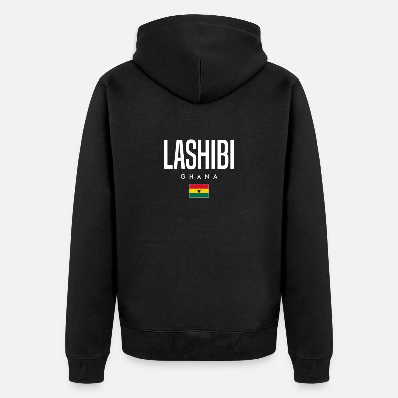 Lashibi, Ghana - Veste à capuche bio Premium Unisexe - noir