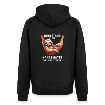 RETRAITE DANS LE HAMAC - Veste à capuche bio Premium Unisexe - noir - Dos - Nico (187cm)