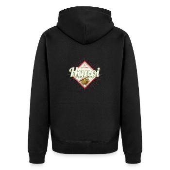 Hanoï (Vietnam) Soupe de nouilles Pho Souvenir - Veste à capuche bio Premium Unisexe - noir - Dos - Nico (187cm)