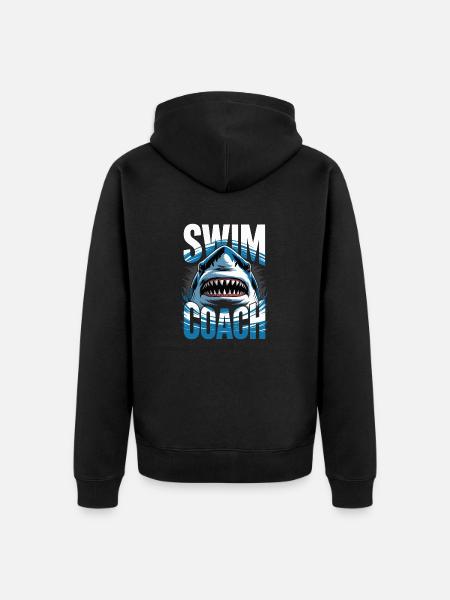Schwimm-Trainer - Unisex Premium Bio Zip Hoodie - Schwarz