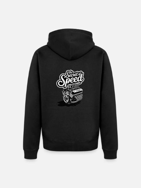 THE SECRET OF SPEED - Unisex Premium Organic Zip Hoodie - black