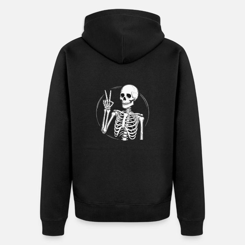 CRÂNE PAIX - Veste à capuche bio Premium Unisexe - noir