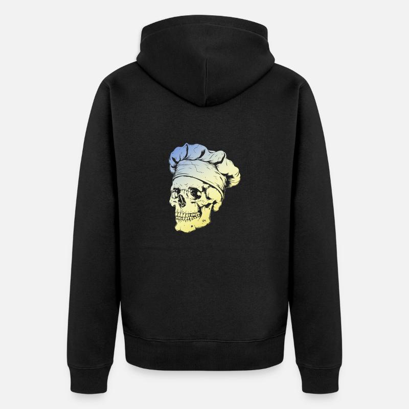 Crâne de chef - Veste à capuche bio Premium Unisexe - noir