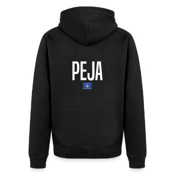 Peja, Kosovo - Veste à capuche bio Premium Unisexe - noir - Dos - Nico (187cm)