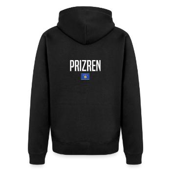 Prizren, Kosovo - Veste à capuche bio Premium Unisexe - noir - Dos - Nico (187cm)