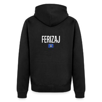 Ferizaj, Kosovo - Veste à capuche bio Premium Unisexe - noir - Dos - Nico (187cm)