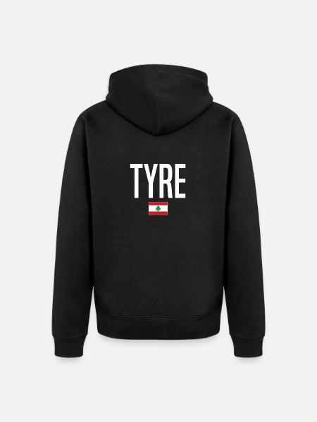 Tyre Libanon - Unisex Premium Bio Zip Hoodie - Schwarz