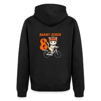 VÉLO CHAT BAAM !! DÉJÀ HUIT - Veste à capuche bio Premium Unisexe - noir - Dos - Nico (187cm)
