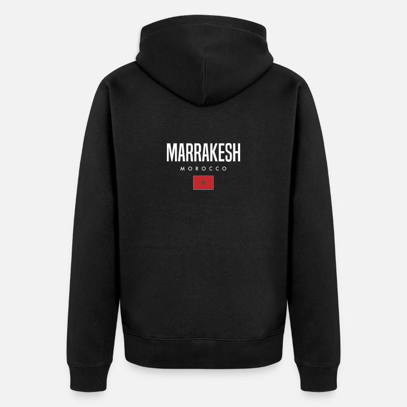 Marrakesh Marokko - Unisex Premium Bio Zip Hoodie - Schwarz