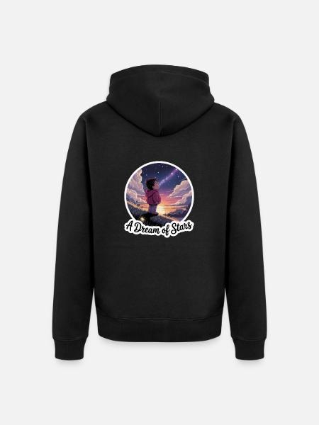 A DREAM OF STARS - Unisex Premium Organic Zip Hoodie - black