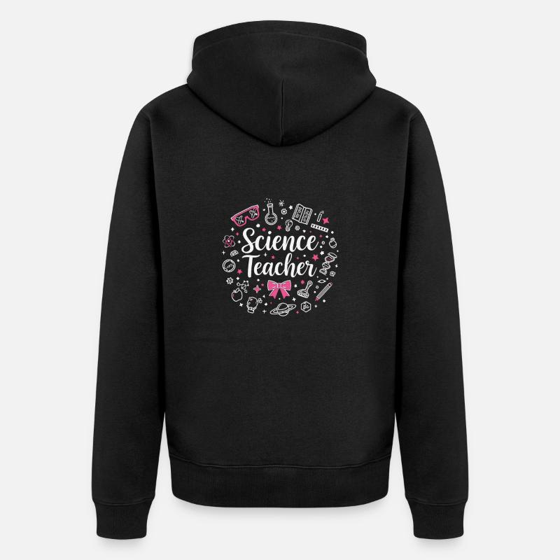 Professeure de sciences - Rentrée scolaire - Veste à capuche bio Premium Unisexe - noir