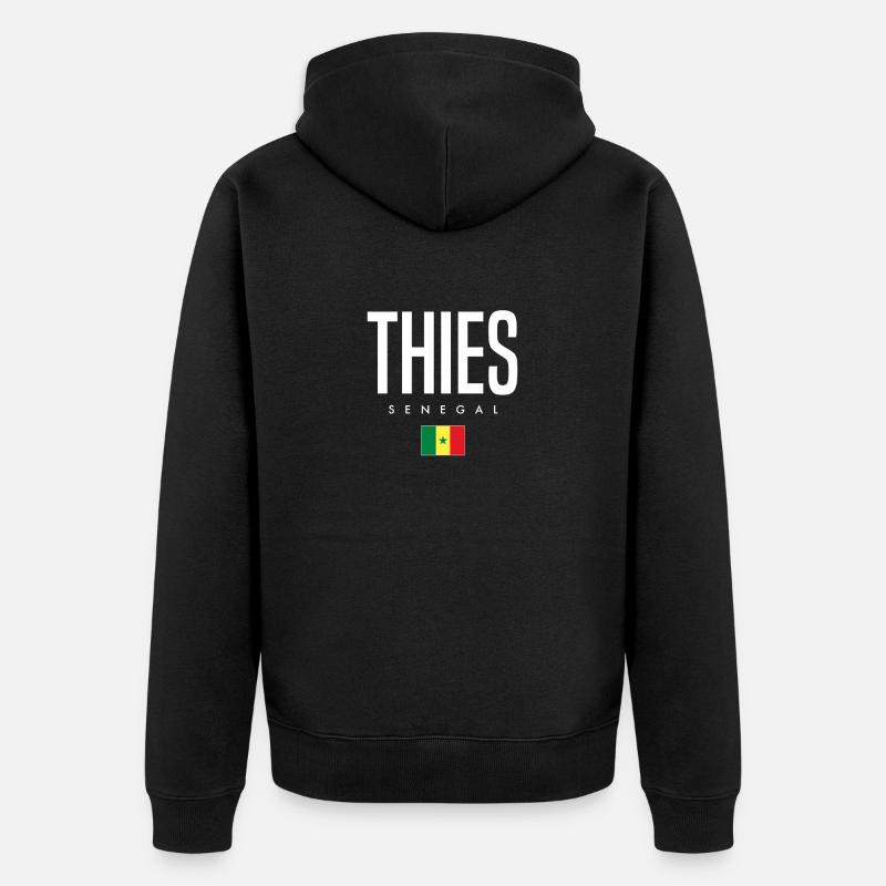 Thiès Sénégal - Veste à capuche bio Premium Unisexe - noir