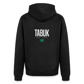 Tabuk, Arabie saoudite - Veste à capuche bio Premium Unisexe - noir - Dos - Nico (187cm)
