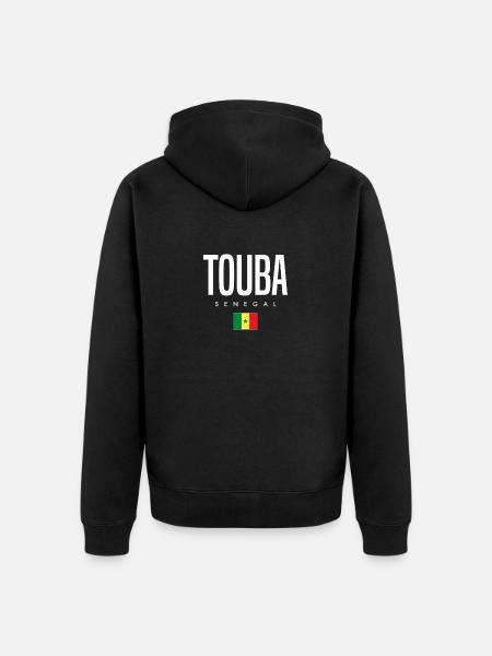 Touba Senegal - Unisex Premium Organic Zip Hoodie - black