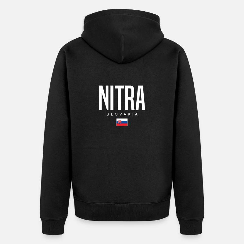 Nitra, Slovaquie - Veste à capuche bio Premium Unisexe - noir