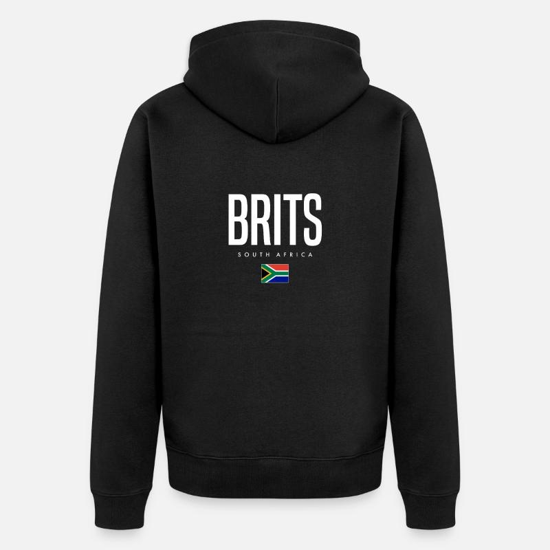 Britanniques Afrique du Sud - Veste à capuche bio Premium Unisexe - noir