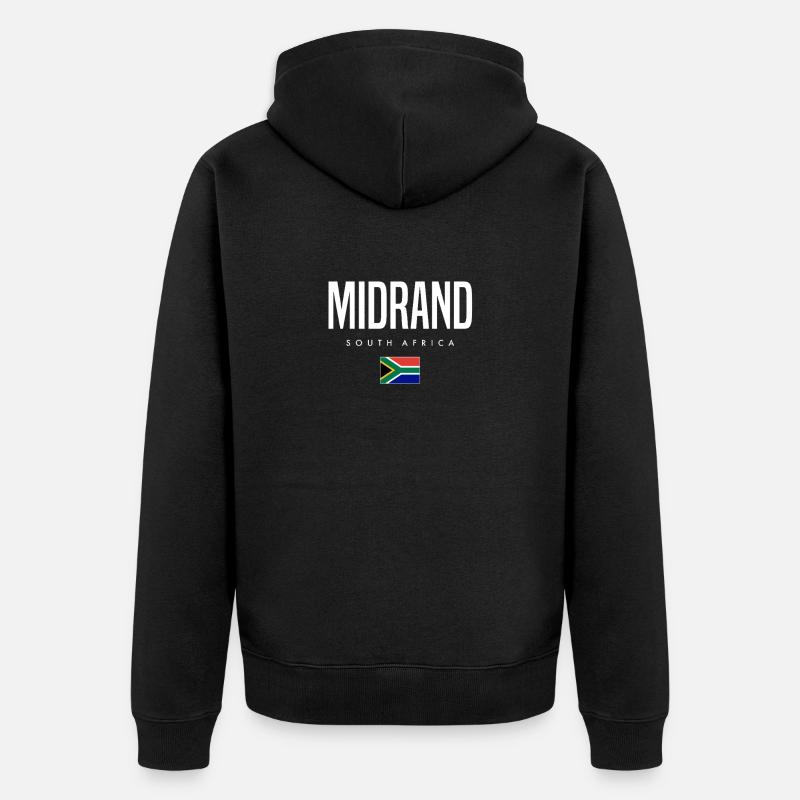Midrand, Afrique du Sud - Veste à capuche bio Premium Unisexe - noir