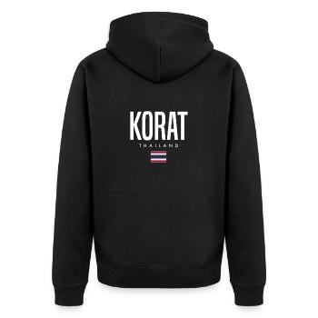 Korat Thaïlande - Veste à capuche bio Premium Unisexe - noir - Dos - Nico (187cm)