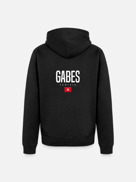 Gabes Tunisia - Unisex Premium Organic Zip Hoodie - black