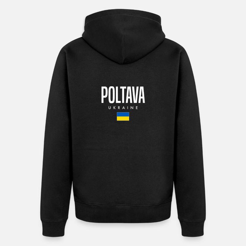 Poltava, Ukraine - Veste à capuche bio Premium Unisexe - noir